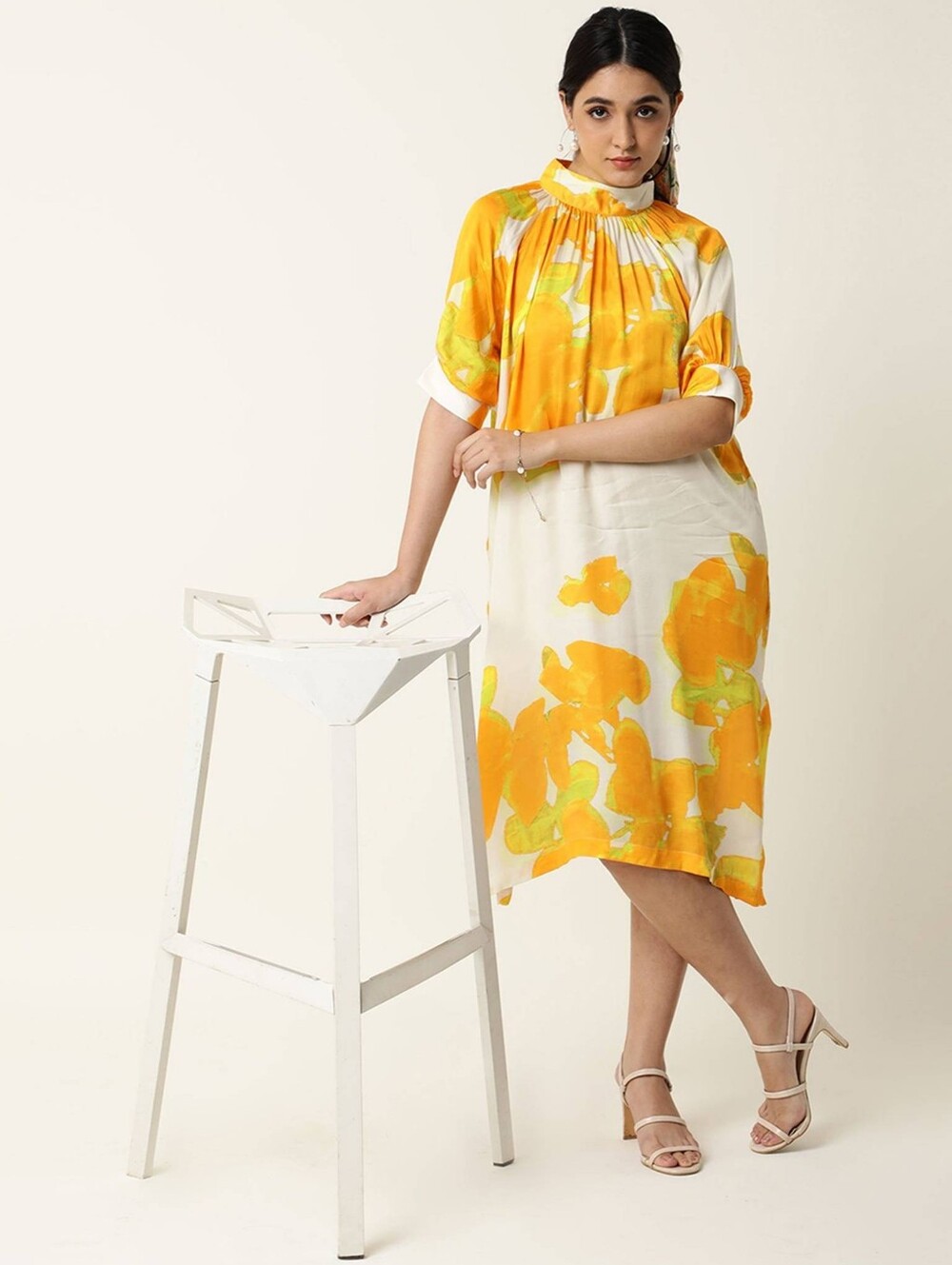 RAREISM Yellow Floral Tycoon Dress